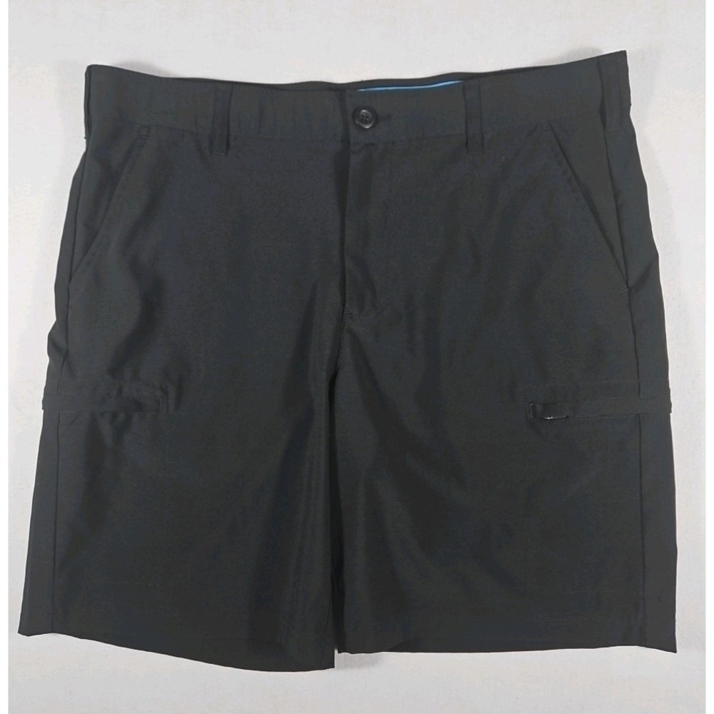 Birdie Bound Shorts Mens 36 Black Golf Performance Cargo Zip Stretch Grip